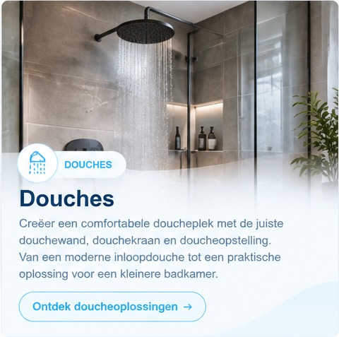 Moderne douche in een badkamer