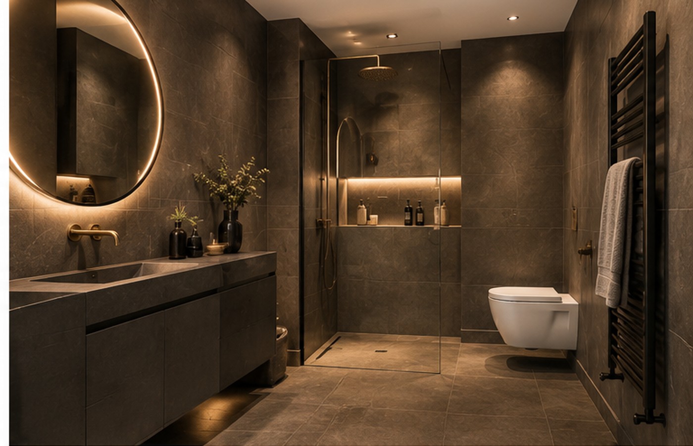 Luxe badkamer met inloopdouche